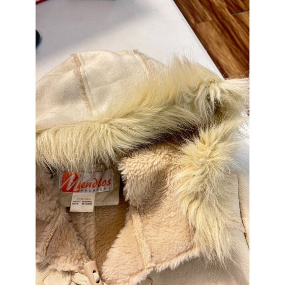 Mendlos Fashions Vintage Faux Fur Lined Coat With Toggle Closures Large Fits Med - Picture 5 of 6